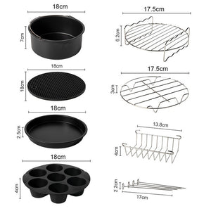 Conjunto de acessórios para fritadeira de ar de 7 peças